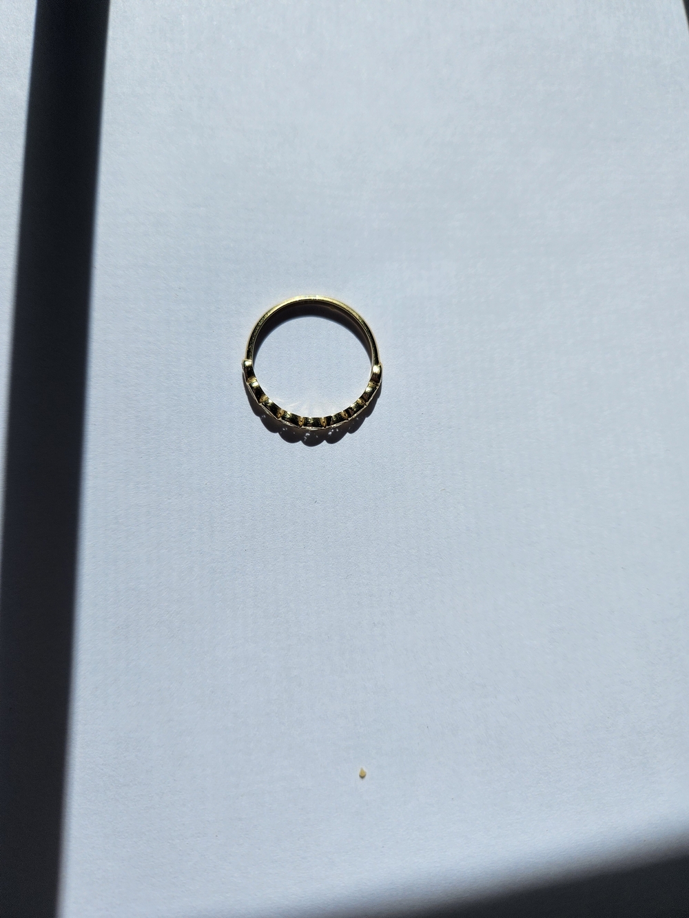 Yellow Gold (14K) Pear Cut Natural Diamond Wedding Band - Picture 10 of 13